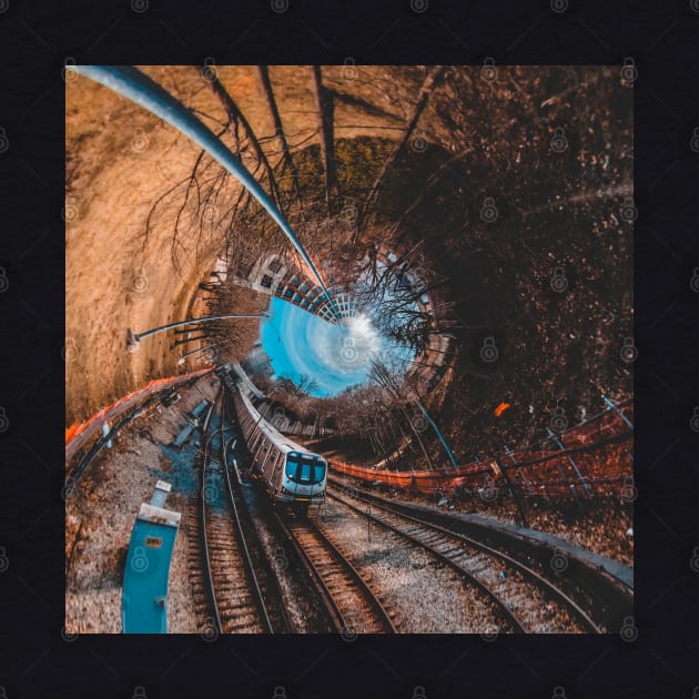 Twisted Tracks, Round World Subway Train Photograph by love-fi